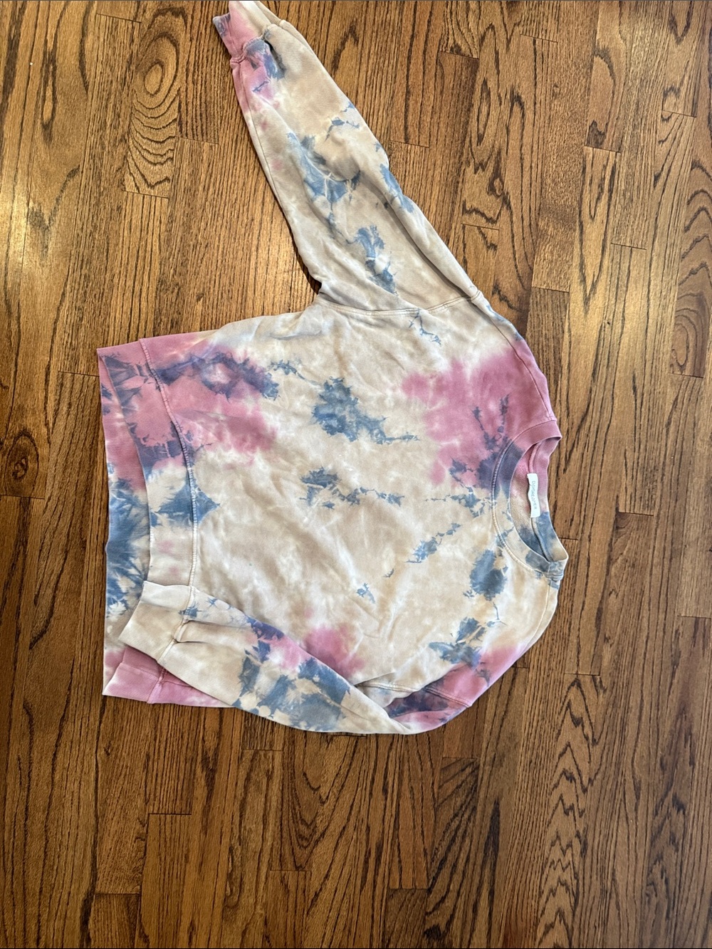 Daydreamer Tie-Dye Crewneck Sweatshirt in Pink, Blue & Cream